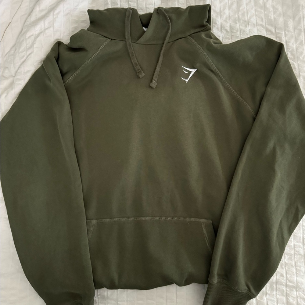 small green gymshark hoodie